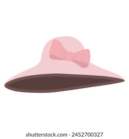 elegant summer pink sun hat with bow