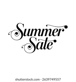 Elegant Summer Sale Typography Design