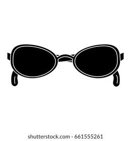 elegant sunglasses isolated icon