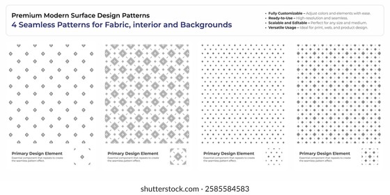 Elegant Surface Pattern Set for Textile and Product Design