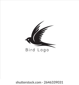 Elegant Swallow Bird Logo Design with Clean Lines A Symbol of Grace and Freedom