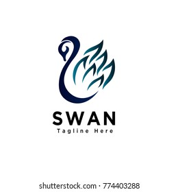 Elegant swan logo