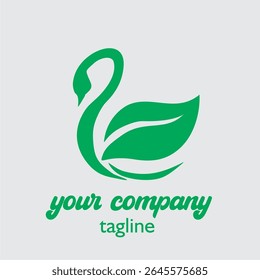 Elegante Swan Logo Design - Símbolo de marca minimalista e gracioso