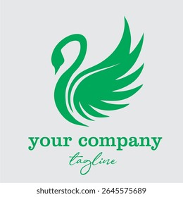 Elegante Swan Logo Design - Símbolo de marca minimalista e gracioso