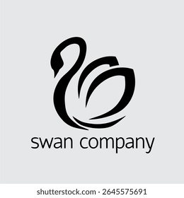Elegante Swan Logo Design - Símbolo de marca minimalista e gracioso