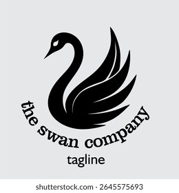 Elegante Swan Logo Design - Símbolo de marca minimalista e gracioso