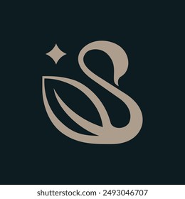 elegant swanand leaf logo design icon