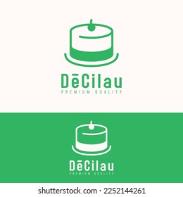 elegant sweet cake logo template