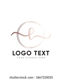 An elegant , sweet , delicate and dainty handwritten letter type L logo template, Vector logo for business and company identity 