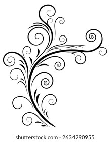 Elegant Swirl Corner Ornament Design