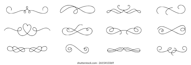 Elegant Swirl Divider Ornament Set