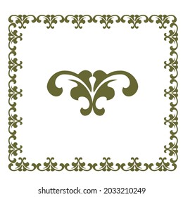 elegant swirl frame border ornament vector design