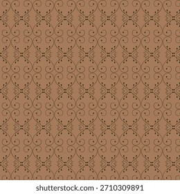 Elegant Swirl Pattern Background in Brown Tones for Textiles and Design