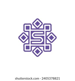 elegant symmetrical letter S logo