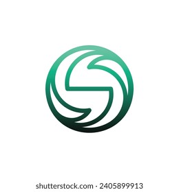 Elegant and synergistic letter S logo