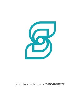 Elegant and synergistic letter S logo