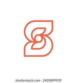 Elegant and synergistic letter S logo