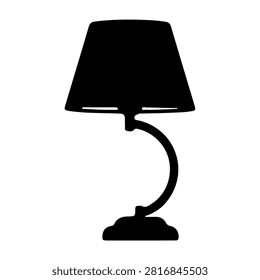 Elegant table lamp featuring a sleek shade and curved stand, ideal for contemporary home or office decor illumination.