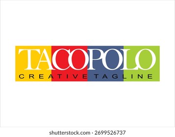 elegant TACOPOLO text vector, Development and clothing company icon design.