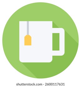 Elegant tea cup icon design, symbolizing beverages, relaxation, and hospitality.