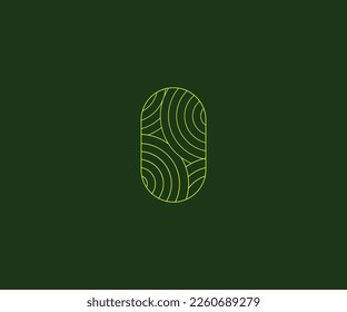 Elegant tea logo with tea leaf, mountain, sun. look more elegant. abstract simple.