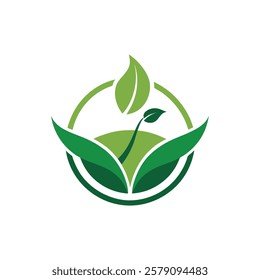 Elegant Tea Plant Logo in Minimalist Vector Design for Branding and Packaging