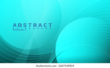 Elegant teal background with flowing lines, gradient hues, and subtle light variations, creating a minimalist aesthetic with a sense of movement and depth for modern digital designs