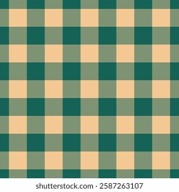 Elegant teal and beige gingham pattern.  Perfect for textile design, website backgrounds, or crafting projects.  This classic check evokes feelings of warmth and rustic charm.