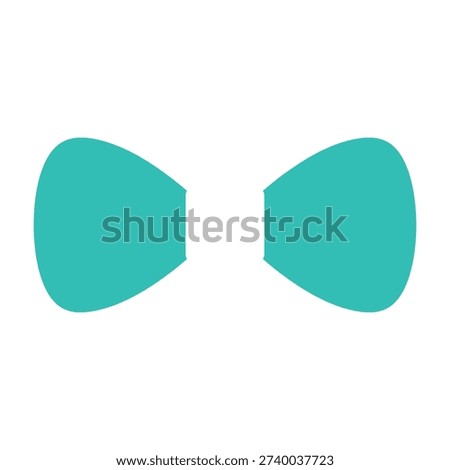 Elegant teal bow tie isolated on a clean white background with a sleek minimalist design for formal events and stylish fashion accessories