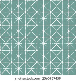 Elegant Teal Geometric Pattern for Textiles or Wallpaper