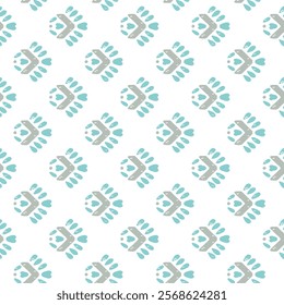 Elegant Teal and Gray Geometric Pattern Seamless Repeat