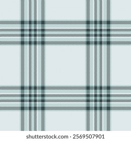 Elegant teal and grey plaid pattern.  Perfect for textile design, website backgrounds, or any project needing a subtle yet stylish geometric texture.  Seamless repeat for versatile use.