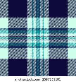 Elegant teal and navy plaid pattern.  Perfect for textile designs, website backgrounds, or fashion projects.  Subtle yet striking, this sophisticated design evokes a sense of calm and style.