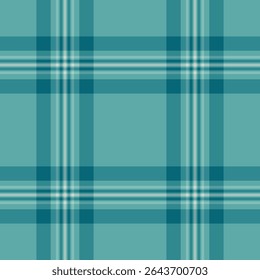 Elegant teal plaid pattern. Classic textile design for backgrounds, fabrics, or decorative use. Calming and sophisticated texture. Seamless, versatile template.