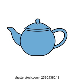 Elegant teapot vector illustration. Perfect for tea time, kitchenware, beverages, cafes, and traditional tea culture designs.