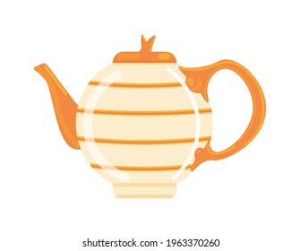 Elegant teapot vector isolated on white background