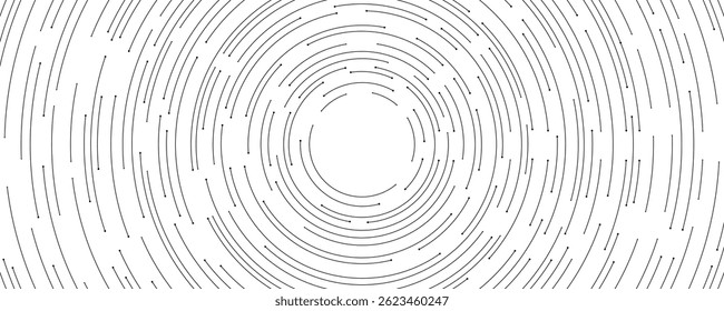 Elegant technological background with circular lines and wires on an AI circuit board. Web banner for presentations. Abstract technological background. Modern white digital backdrop. 