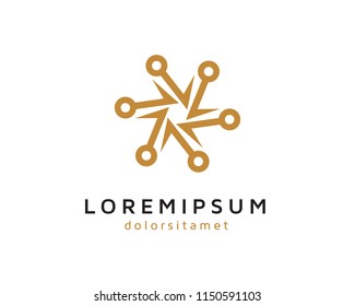 Elegant Technology Logo Template Design Vector, Emblem, Concept Design, Creative Symbol, Icon
