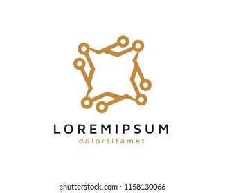 Elegant Technology Logo Template Design Vector, Emblem, Concept Design, Creative Symbol, Icon