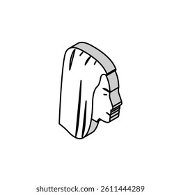 elegant teen hairstyle isometric icon vector. elegant teen hairstyle sign. isolated symbol illustration