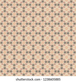 The elegant the template for fashion prints. Vector illustration. Cute seamless pattern in small flower. Ditsy floral style in brown, pink and beige colors.