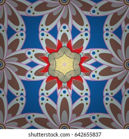 The elegant the template for fashion prints. Vector cute pattern in small flower. Small colorful flowers. Motley illustration. Spring floral background with red flowers.