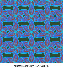 The elegant the template for fashion prints. Vector cute pattern in small flower. Small colorful flowers. Motley illustration. Spring floral background with blue flowers.
