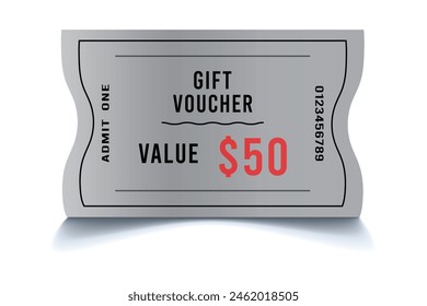 Elegant template for a festive gift card, coupon and certificate. Discount Coupon Template Vector Illustration . golden ticket. eps10.