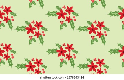 Elegant template for floral pattern christmas, leaf flower.