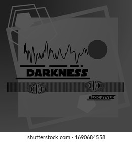 Elegant template from gray and black style with geometric shapes