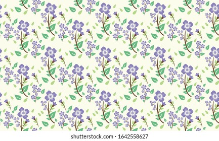 Elegant template with spring flower pattern background, with unique leaf and floral decor.