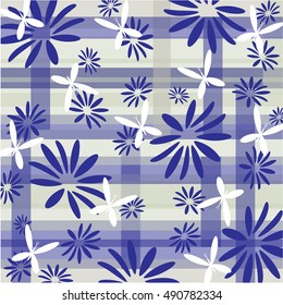 Elegant template for your design. Abstract floral background.