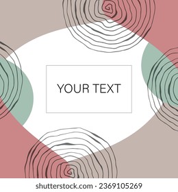 Elegant template for your text. Hand drawn vector elements.