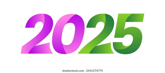 Elegant text 2025 new year design